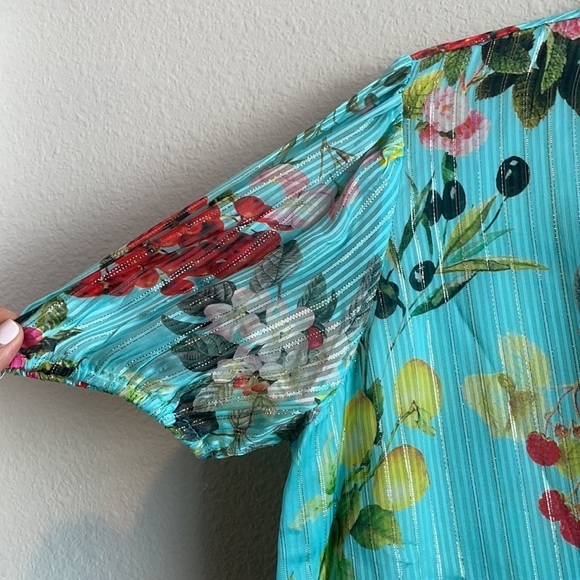 NWT Rococo Sand Coastal Print Wrap Dress L - Picture 10 of 15